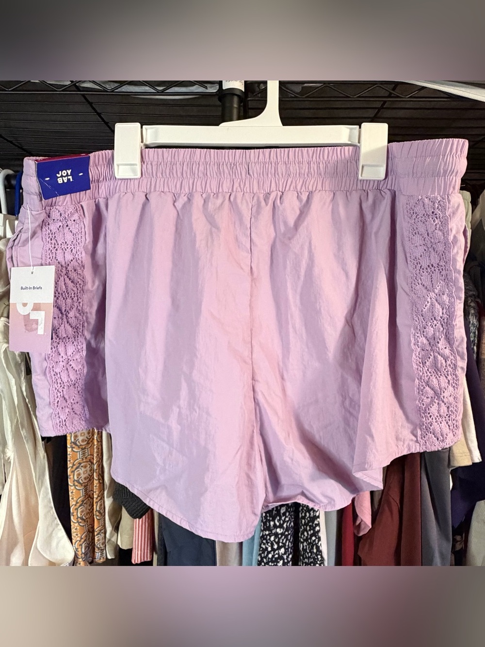 JoyLab Lilac Lace-Trim Athletic Shorts - Picture 4 of 7